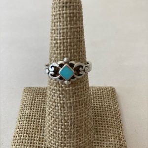 5 FOR $25 JEWELRY - Village Silversmith genuine Silver & Turquoise ring - size 5